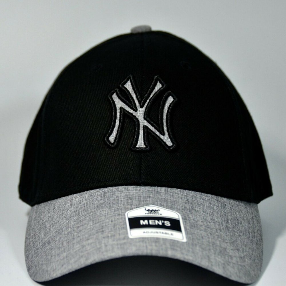 MLB NY Yankees Mens Black & Gray Planetary Hat Cap - Picture 1 of 4